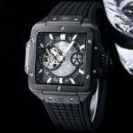 HUBLOT watch rubber strap Square Bang Unico 42mm So Black Watch